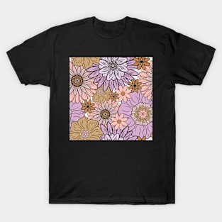 Purple Boho Flowers T-Shirt